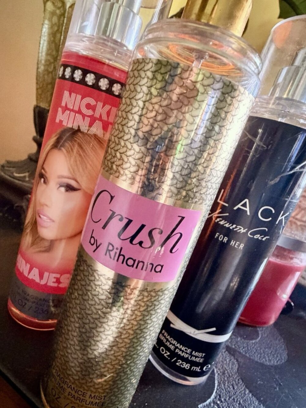3 RARE Body Sprays: RIRI CRUSH RIHANNA Nicki Minaj Minajesty Kenneth Cole Black